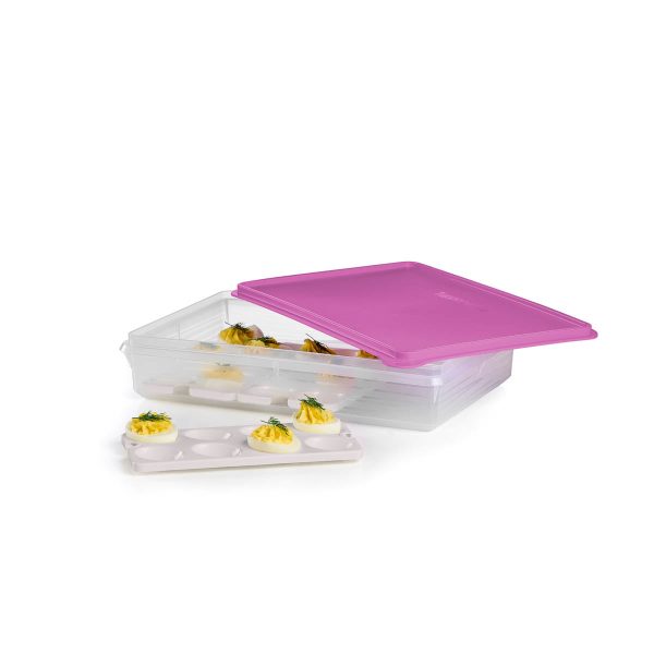 Tupper Ware Tupperware® Snack-Stor® Large Storage Container with 3 Egg Tray Inserts