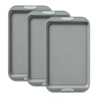 Pyrex Pyrex® Metal Bakeware 3-Piece Large Cookie Sheet Set in Sage